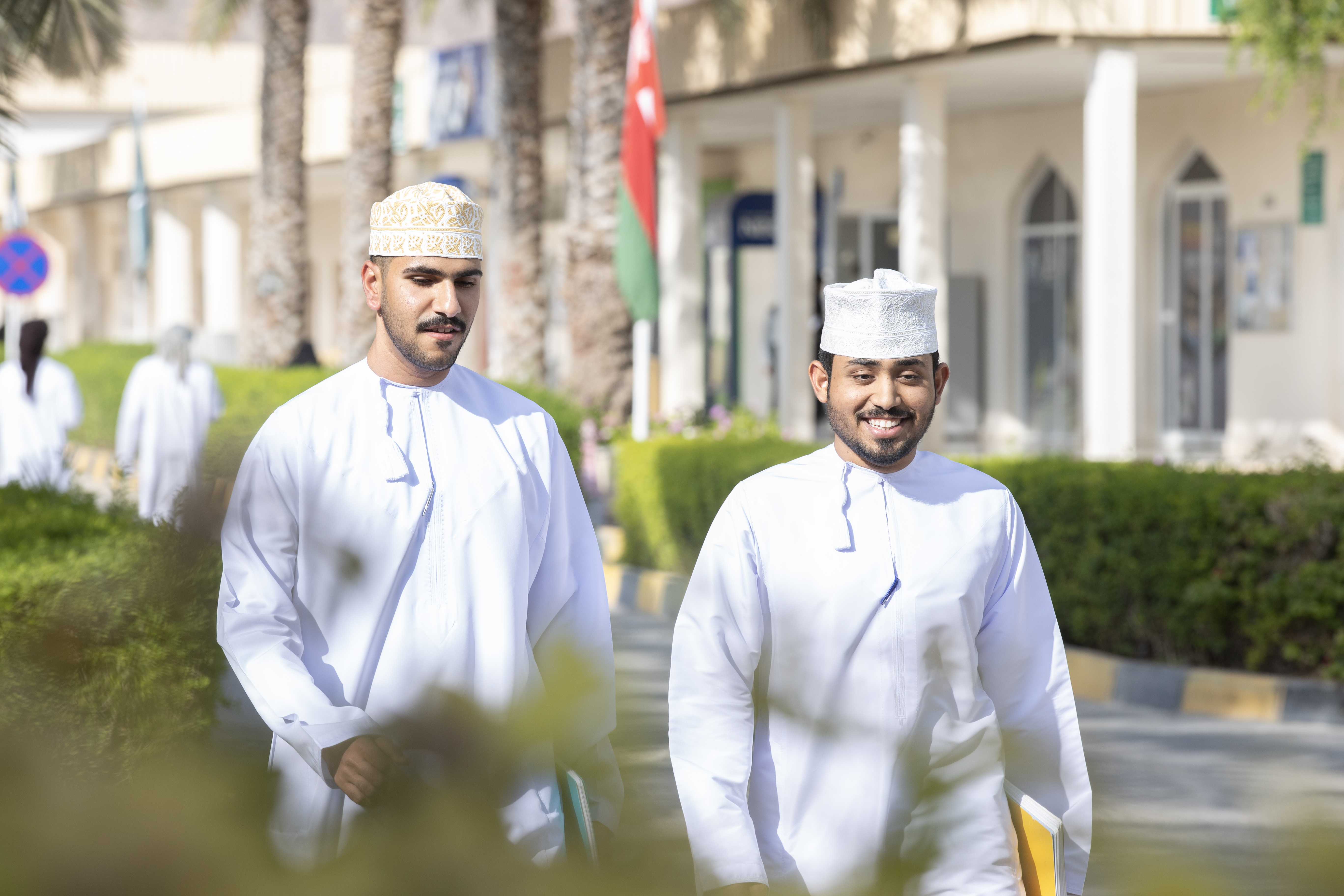 Male students on campus.